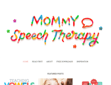 Tablet Screenshot of mommyspeechtherapy.com